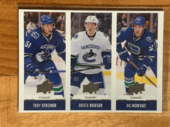 2017-18 Upper Deck Team Triples Brock Boeser/Bo Horvat/Troy Stecher #TT-VAN